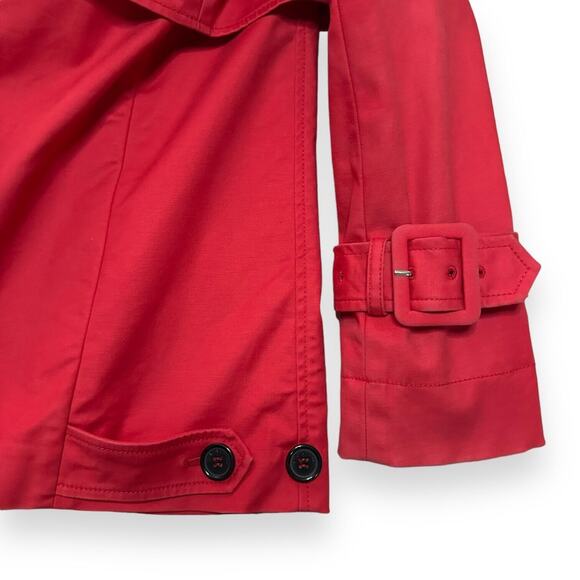 LK BENNETT LONDON Double Breasted Coat Jacket Regal Kate Middleton Pleated Red - Picture 12 of 16